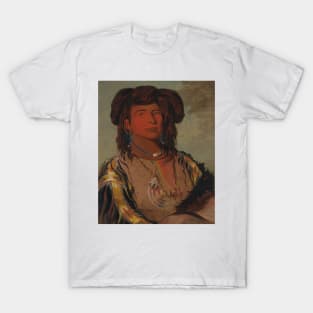 Ha-won-je-tah, One Horn, Head Chief of the Miniconjou Tribe by George Catlin T-Shirt